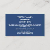 ペンシルバニアシール、ペンシルバニアのシール 名刺 (裏面)