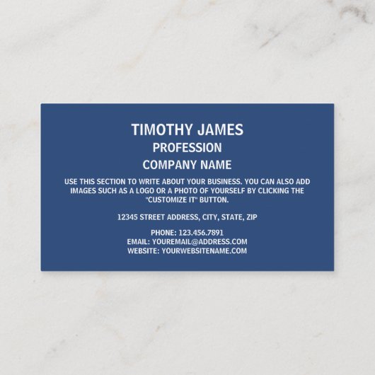 ペンシルバニアシール、ペンシルバニアのシール 名刺 (裏面)