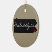 ペンシルバニアタウン セラミックオーナメント (左)