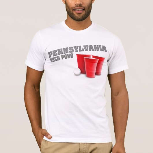 ペンシルバニアビールPongのTシャツ Tシャツ (正面)