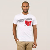 ペンシルバニアビールPongのTシャツ Tシャツ (正面フル)