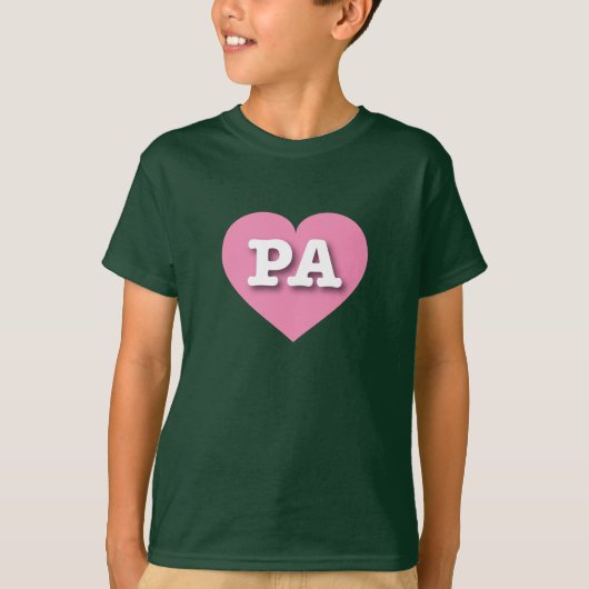 ペンシルバニアピンクハート- I love PA Tシャツ (正面)
