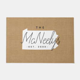 ペンシルバニアファミリーモノグラム州ドオーマ ドアマット