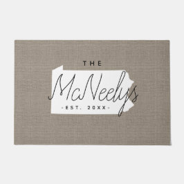 ペンシルバニアファミリーモノグラム州ドオーマ ドアマット