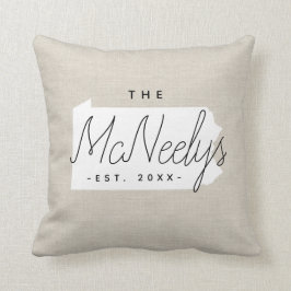 ペンシルバニアファミリーモノグラム州装飾用クッション クッション