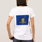 ペンシルバニアフリースの女子ジップジョガー国旗 Tシャツ (裏面)