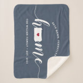 ペンシルバニアホーム州 パーソナライズされた シェルパブランケット (正面)