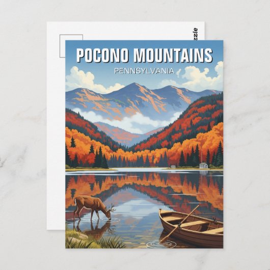 ペンシルバニアポコノマウンテンズトラベル ポストカード (正面/裏面)