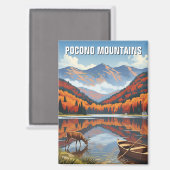 ペンシルバニアポコノマウンテンズトラベル マグネット (正面/裏面)