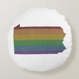 ペンシルバニアレインボーゲイプライド ラウンドクッション