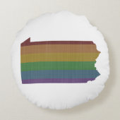 ペンシルバニアレインボーゲイプライド ラウンドクッション (裏面)
