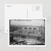 ペンシルバニアレールロードステーションNYヴィンテージ ポストカード (正面/裏面)