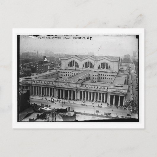 ペンシルバニアレールロードステーションNYヴィンテージ ポストカード (正面)