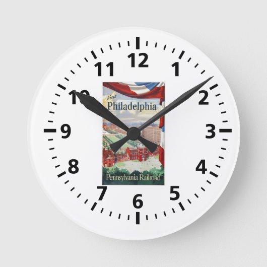 ペンシルバニアワット経由でフィラデルフィ     アを訪れる ラウンド壁時計 (正面)