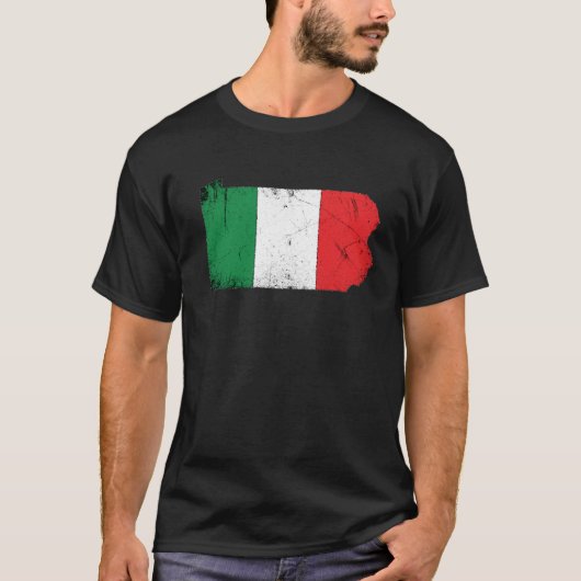 ペンシルバニア上のイタリアンな旗 Tシャツ (正面)