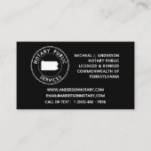 ペンシルバニア公証人公共サービス 名刺 (正面)