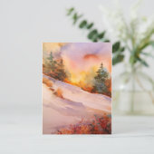 ペンシルバニア冬の日の出はがき ポストカード (スタンド正面)