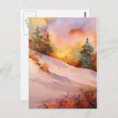 ペンシルバニア冬の日の出はがき ポストカード (正面/裏面)