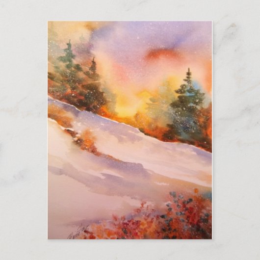 ペンシルバニア冬の日の出はがき ポストカード (正面)