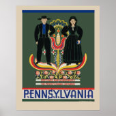 ペンシルバニア地方アミッシュヴィンテージ旅行ポスター ポスター (正面)