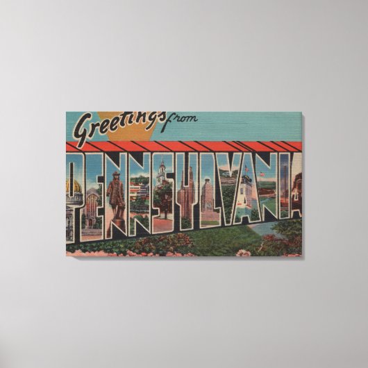 ペンシルバニア大文字シーン キャンバスプリント (正面)