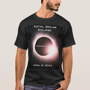 ペンシルバニア太陽の州皆既日食2024年4月8日 Tシャツ