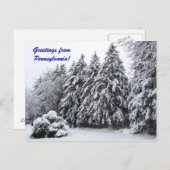 ペンシルバニア州からのご挨拶! ポストカード (正面/裏面)