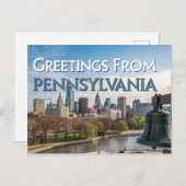 ペンシルバニア州からの挨拶 ポストカード (正面/裏面)
