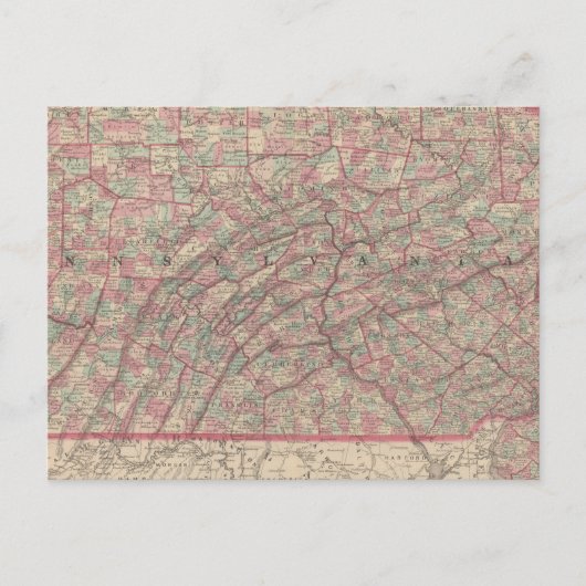 ペンシルバニア州とニュージャージー州2 ポストカード (正面)