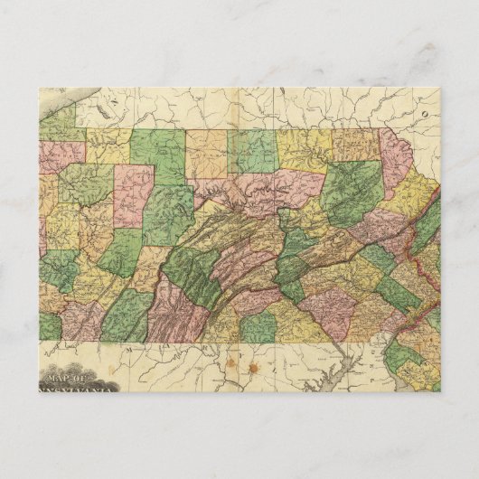 ペンシルバニア州とニュージャージー州2 ポストカード (正面)