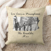 ペンシルバニア州に住む古い地図州写真 クッション (ブランケット)