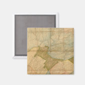 ペンシルバニア州の地図 マグネット (正面/裏面)