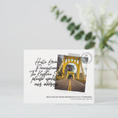 ペンシルバニア州の目的地の移動発表 インビテーションポストカード (スタンド正面)