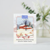 ペンシルバニア州の納屋からメリークリスマス シーズンポストカード (スタンド正面)