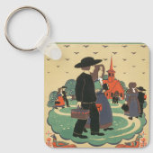 ペンシルバニア州を促進するヴィンテージ旅行ポスター キーホルダー (正面)