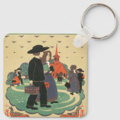 ペンシルバニア州を促進するヴィンテージ旅行ポスター キーホルダー (裏面)