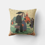 ペンシルバニア州を促進するヴィンテージ旅行ポスター クッション (裏面)