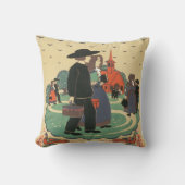 ペンシルバニア州を促進するヴィンテージ旅行ポスター クッション (正面)