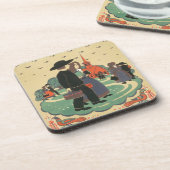 ペンシルバニア州を促進するヴィンテージ旅行ポスター コースター (左側)