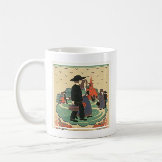 ペンシルバニア州を促進するヴィンテージ旅行ポスター コーヒーマグカップ (左)