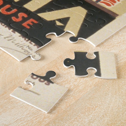 ペンシルバニア州を促進するヴィンテージ旅行ポスター ジグソーパズル (側面)