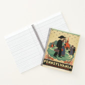 ペンシルバニア州を促進するヴィンテージ旅行ポスター ノートブック (内部)