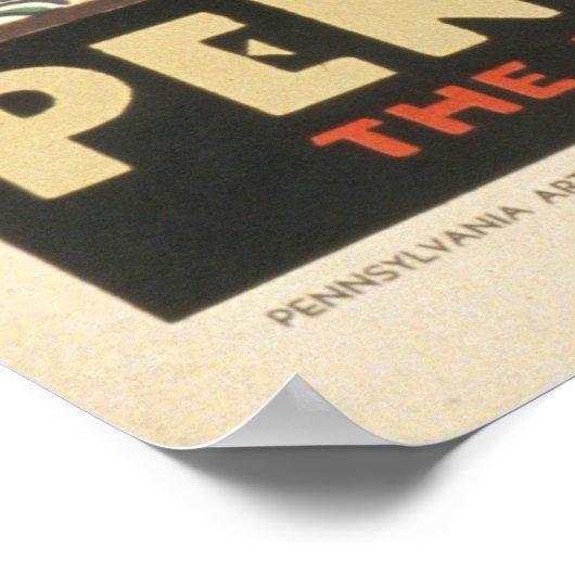 ペンシルバニア州を促進するヴィンテージ旅行ポスター ポスター (角)