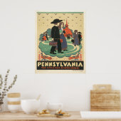 ペンシルバニア州を促進するヴィンテージ旅行ポスター ポスター (キッチン)