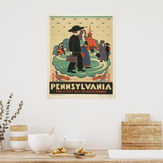 ペンシルバニア州を促進するヴィンテージ旅行ポスター ポスター (キッチン)