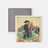 ペンシルバニア州を促進するヴィンテージ旅行ポスター マグネット (正面/裏面)