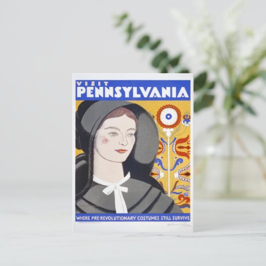 ペンシルバニア州を訪れる | ヴィンテージ旅行 ポストカード (スタンド正面)