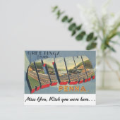 ペンシルバニア州アルトオナからの挨拶 ポストカード (スタンド正面)