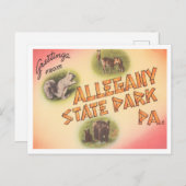 ペンシルバニア州アレガニー州パークよりご挨拶 ポストカード (正面/裏面)