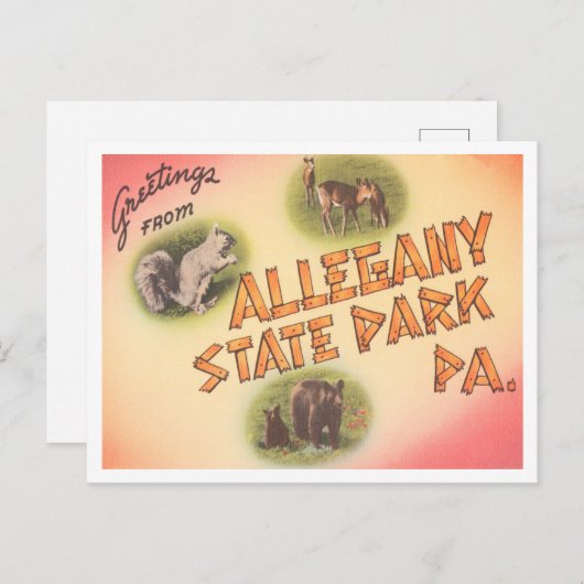 ペンシルバニア州アレガニー州パークよりご挨拶 ポストカード (正面/裏面)